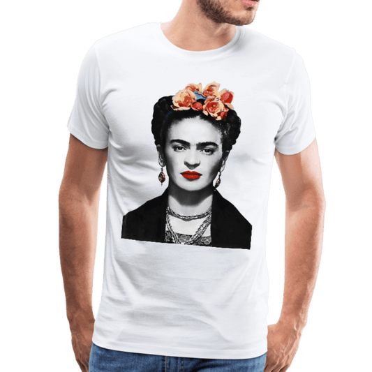 Frida Kahlo With Flowers Portrait Artwork T-Shirt
